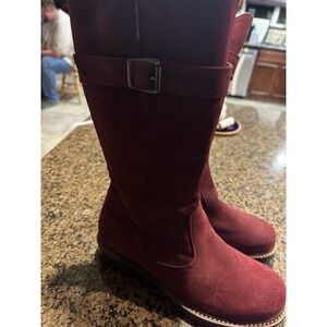 Women's Maxine of Canada AquaTan Waterproof Suede Brown Boots Size 10M BNWT